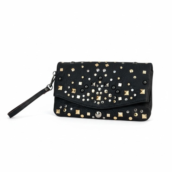 MZ Wallace Handbags - MZ Wallace Studded Leather Clutch/Wristlet